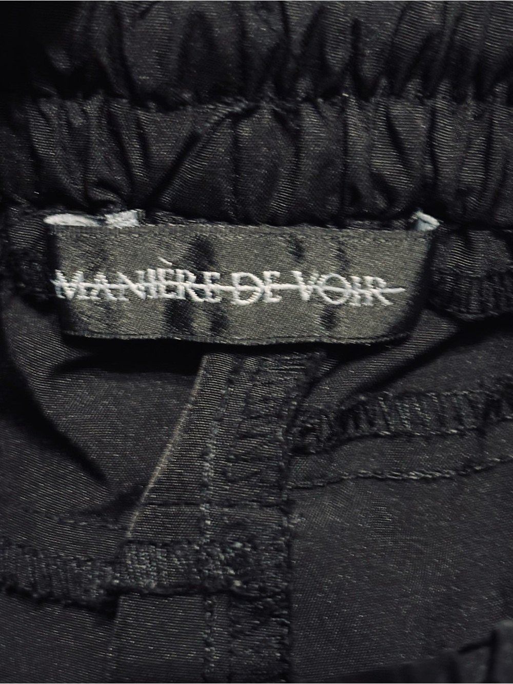 Women's Maniere De Voir Black Logo Track pants size small - Picture 4 of 4